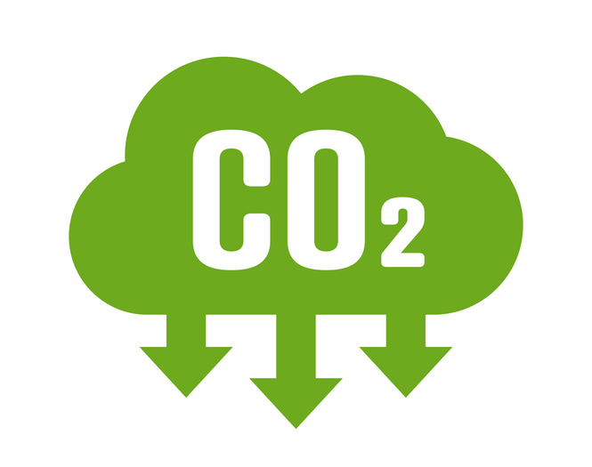 co2 reduction cloud eco vector icon Carbon reduction